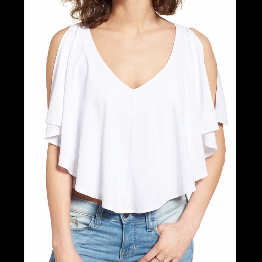 LEITH Ruffle Sleeve Flutter Top - S - Picture 2 of 10